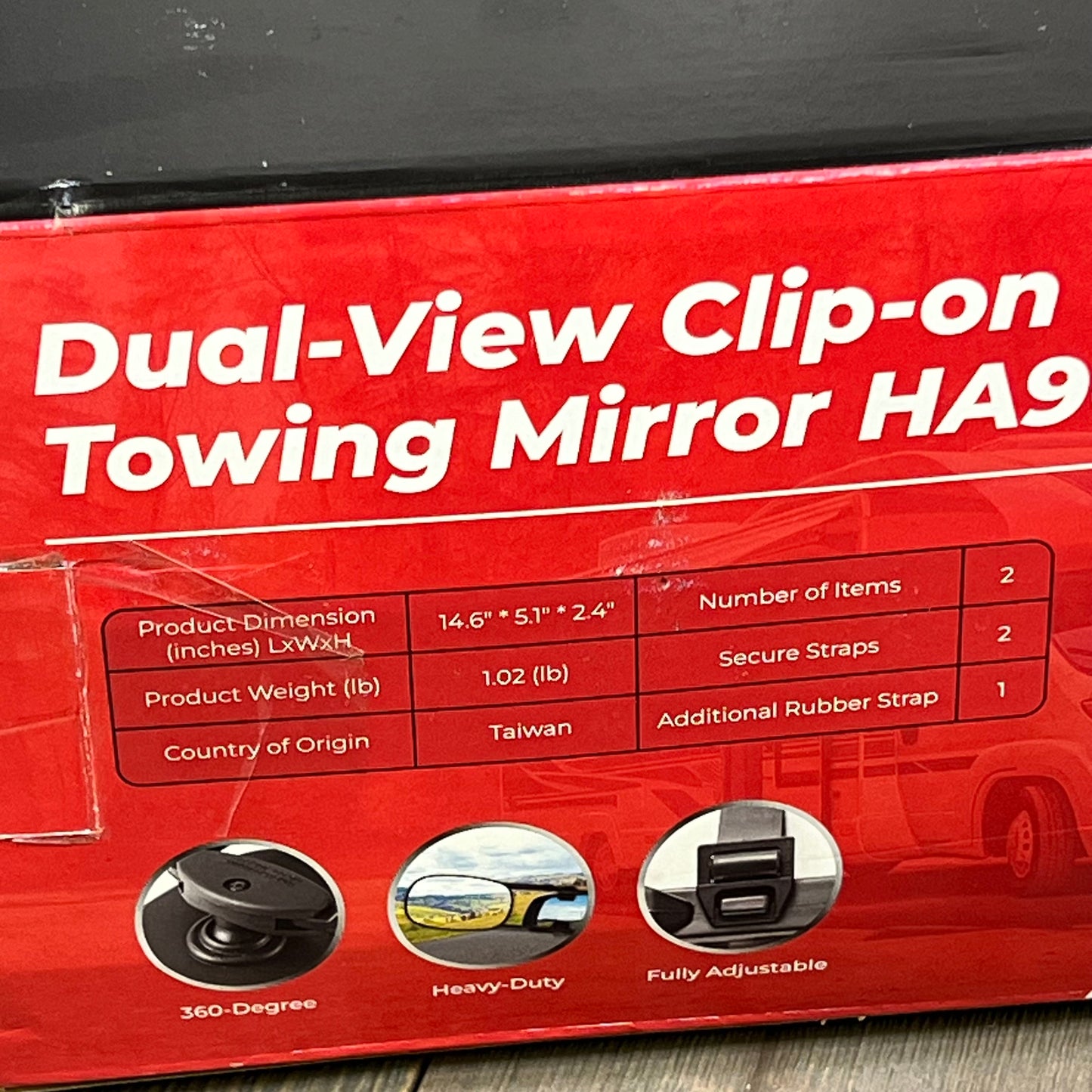 MirroGuard Universal Clip-On Towing Mirrors for Pickups and RVs