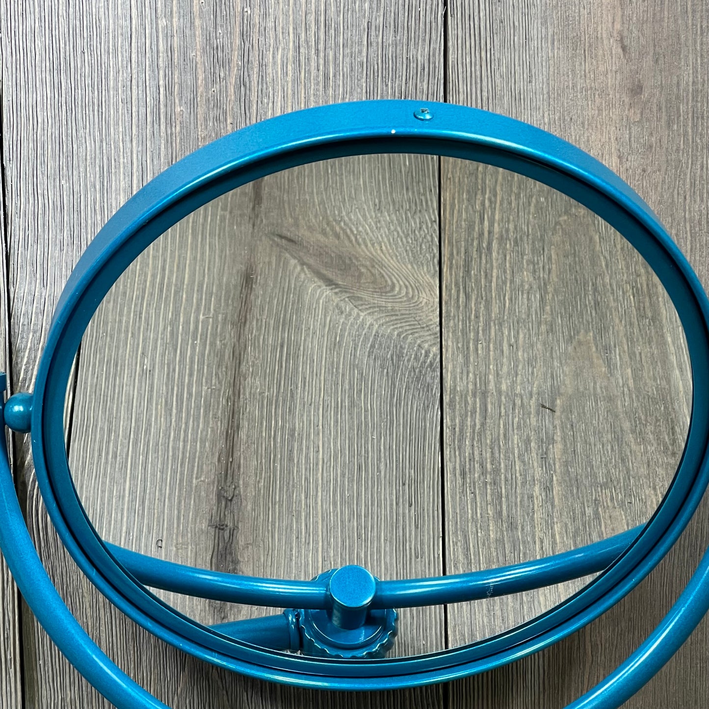 Allied Brass 8 Inch Wall Mounted Extending Make-Up Mirror, Glokzin Teal