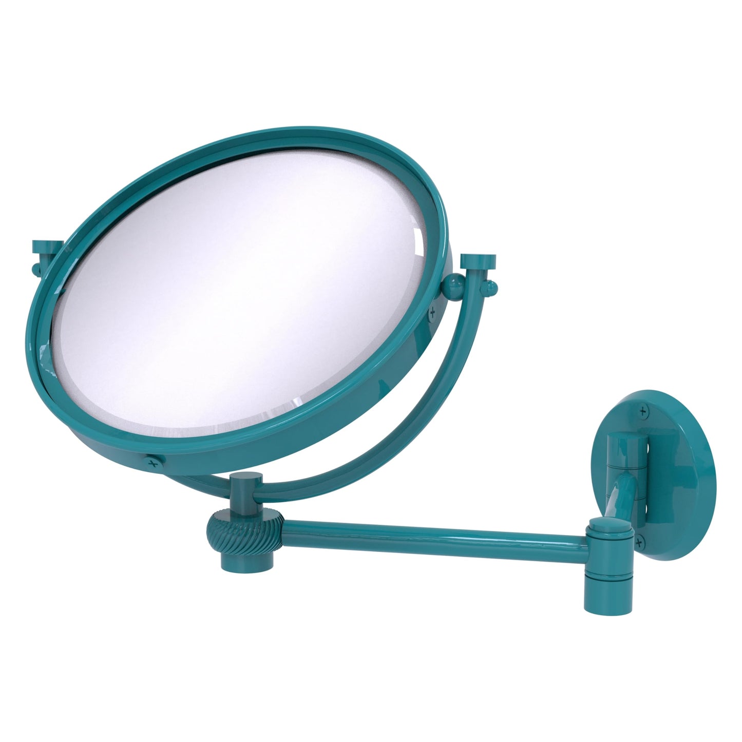 Allied Brass 8 Inch Wall Mounted Extending Make-Up Mirror, Glokzin Teal