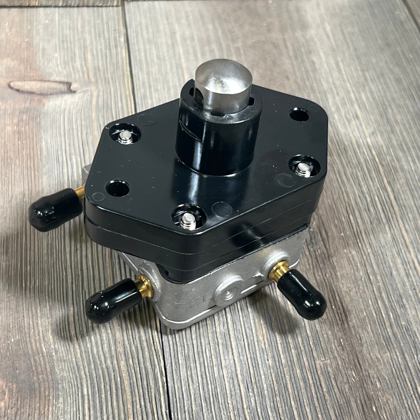 Durable Fundyliue fuel pump for Mercury 30-60 HP 4-stroke outboard engines, featuring a black and silver design.