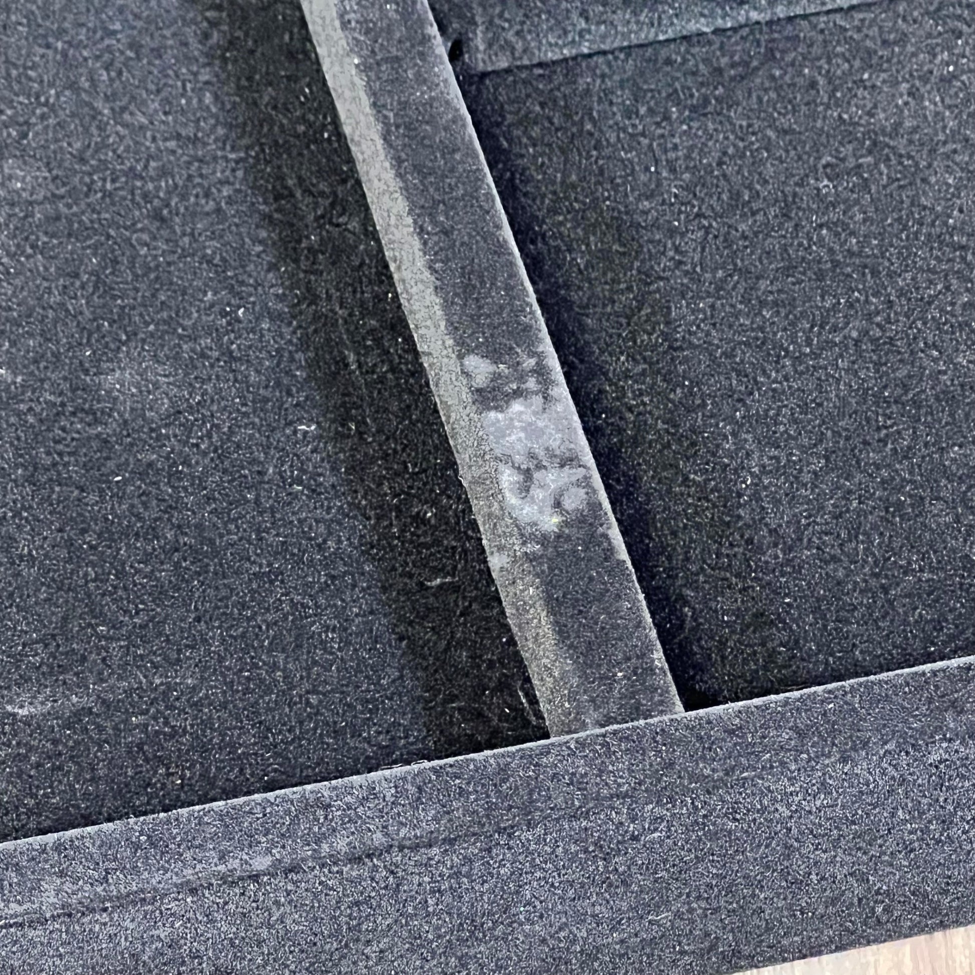 Plush black velvet jewelry tray insert for organizing necklaces, earrings, and rings in ClosetMaid SuiteSymphony organizers.