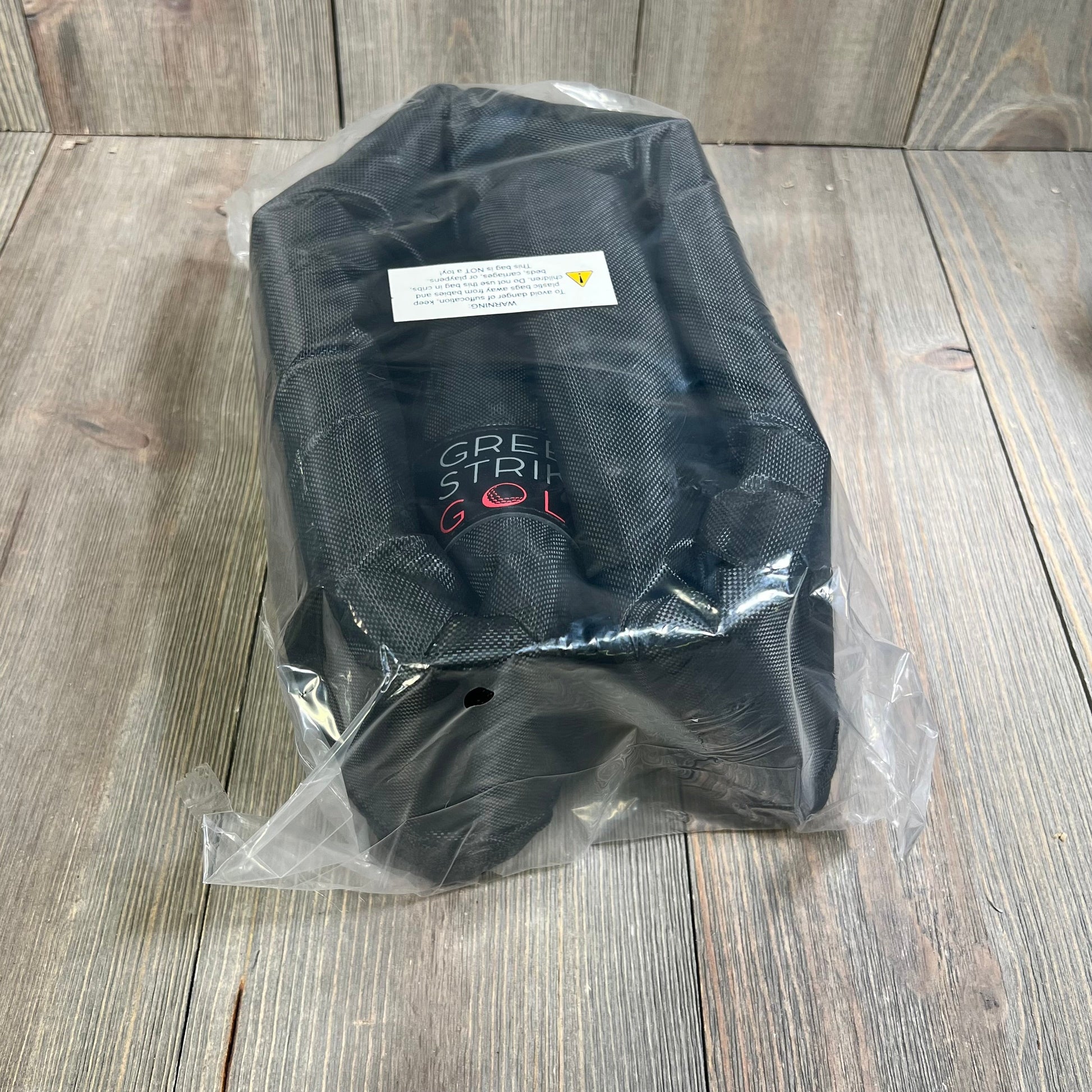 Premium Golf Bag Cooler Sleeve, durable 1680D Oxford fabric, holds 9 cans, 360-degree insulation, packaged securely.