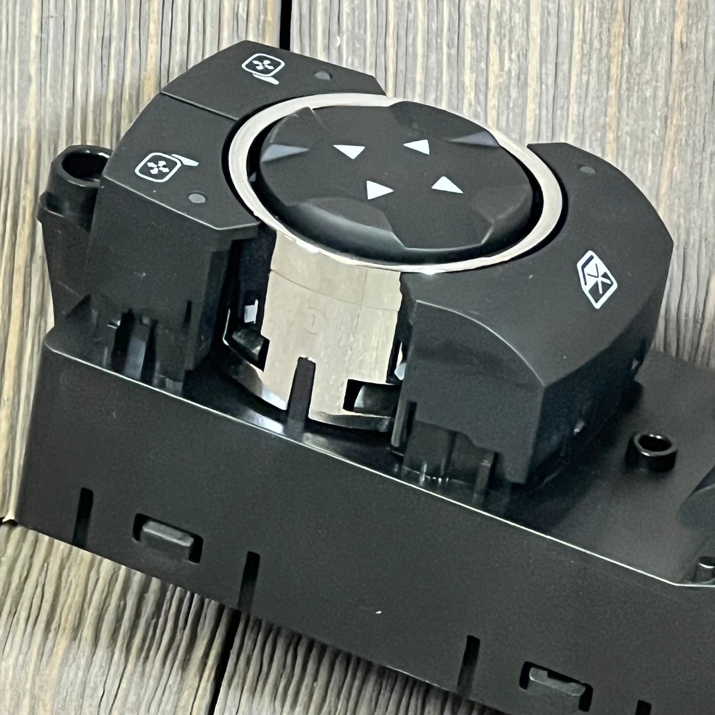 Black Motoforti power window switch for Ford Edge, Expedition, F-150, featuring a sleek design and durable construction.