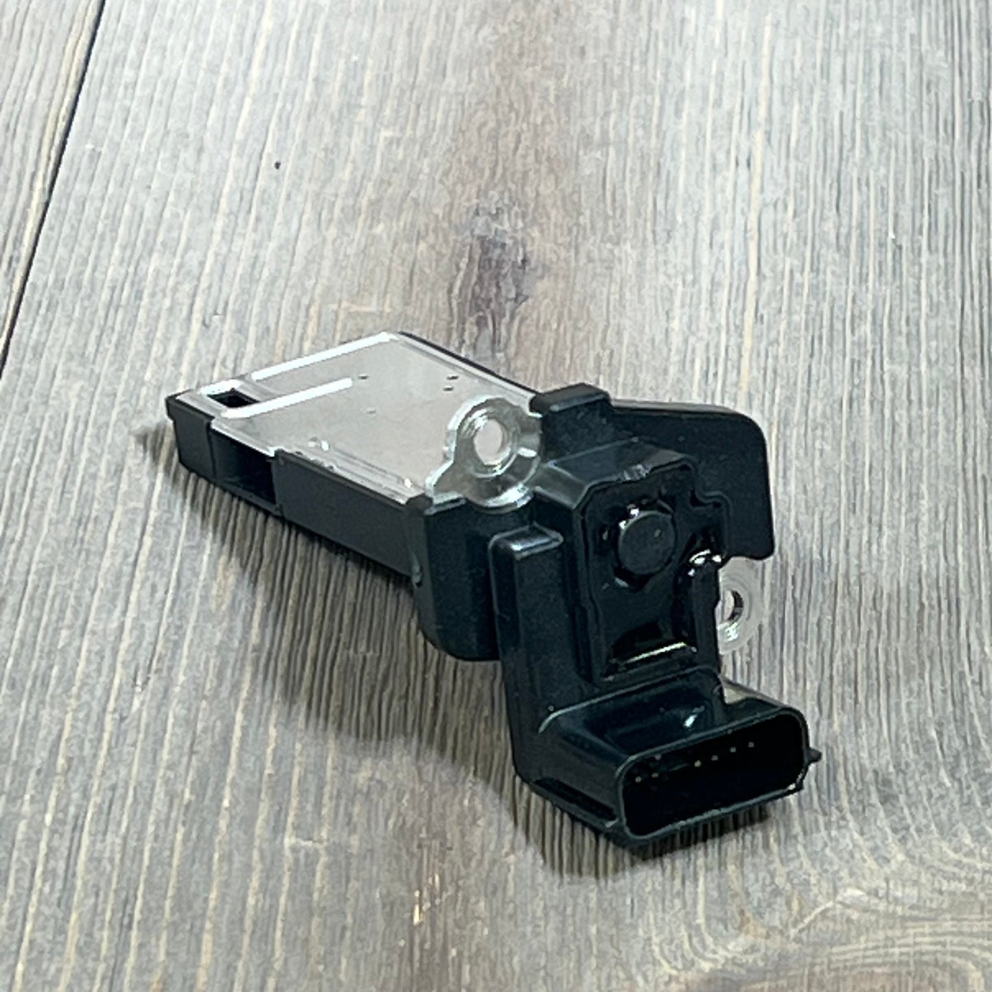 Mass Air Flow Sensor MAF for Cadillac, Chevy, GMC, Buick; detailed view showing connector and sensor body.