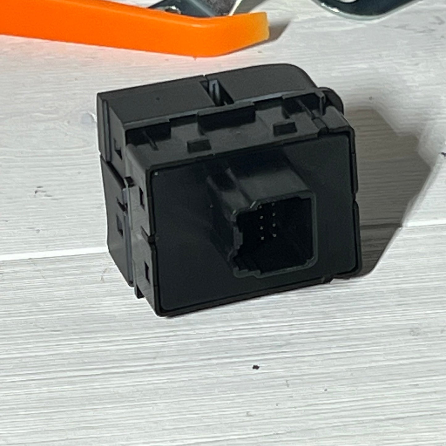 Black trailer brake control module switch for Ram 1500-5500, compatible with 2016-2018 models, part 82215040AC.
