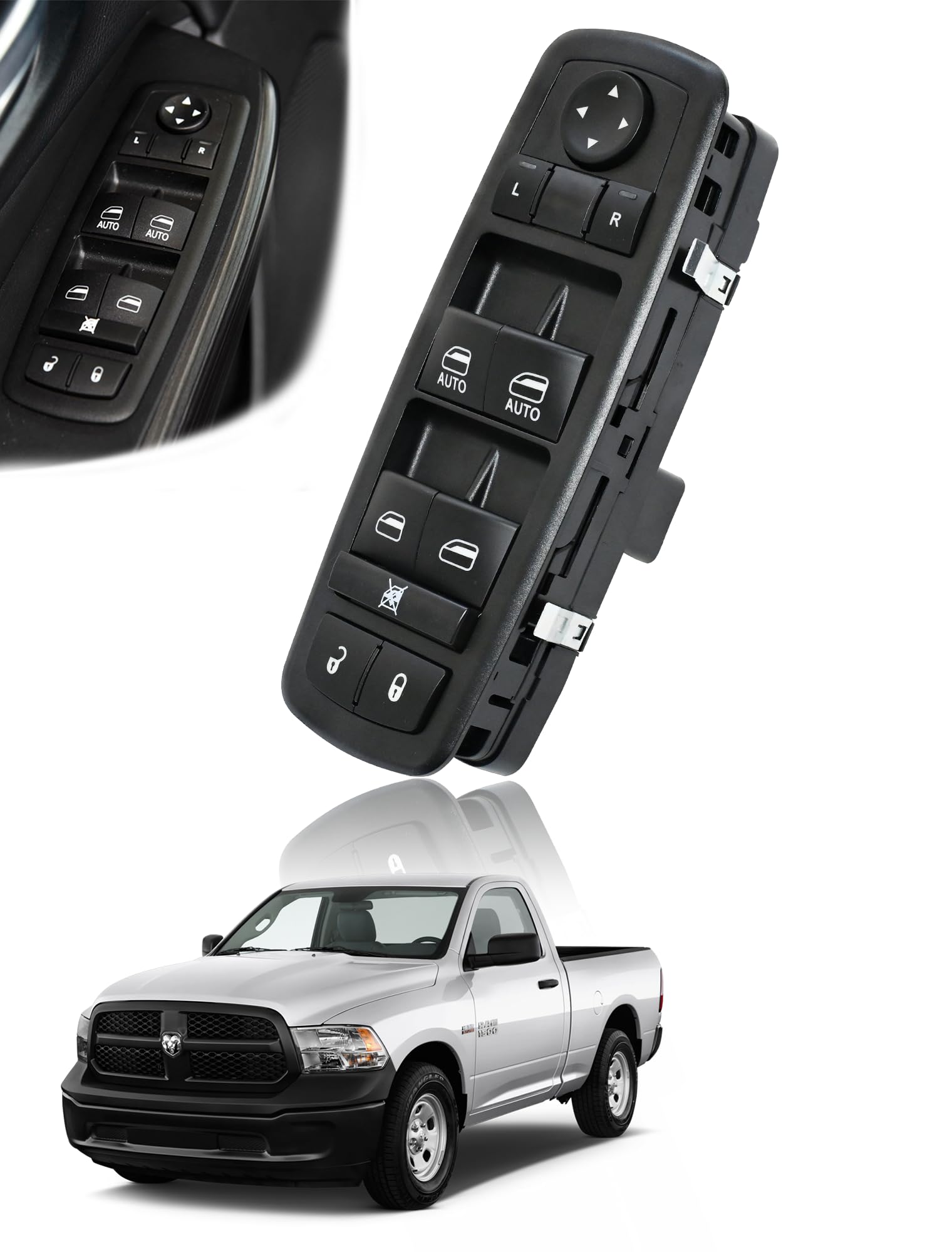 Window control switch for Dodge Ram 2013-2015, featuring easy installation and durable design, part OE#68110866AB.