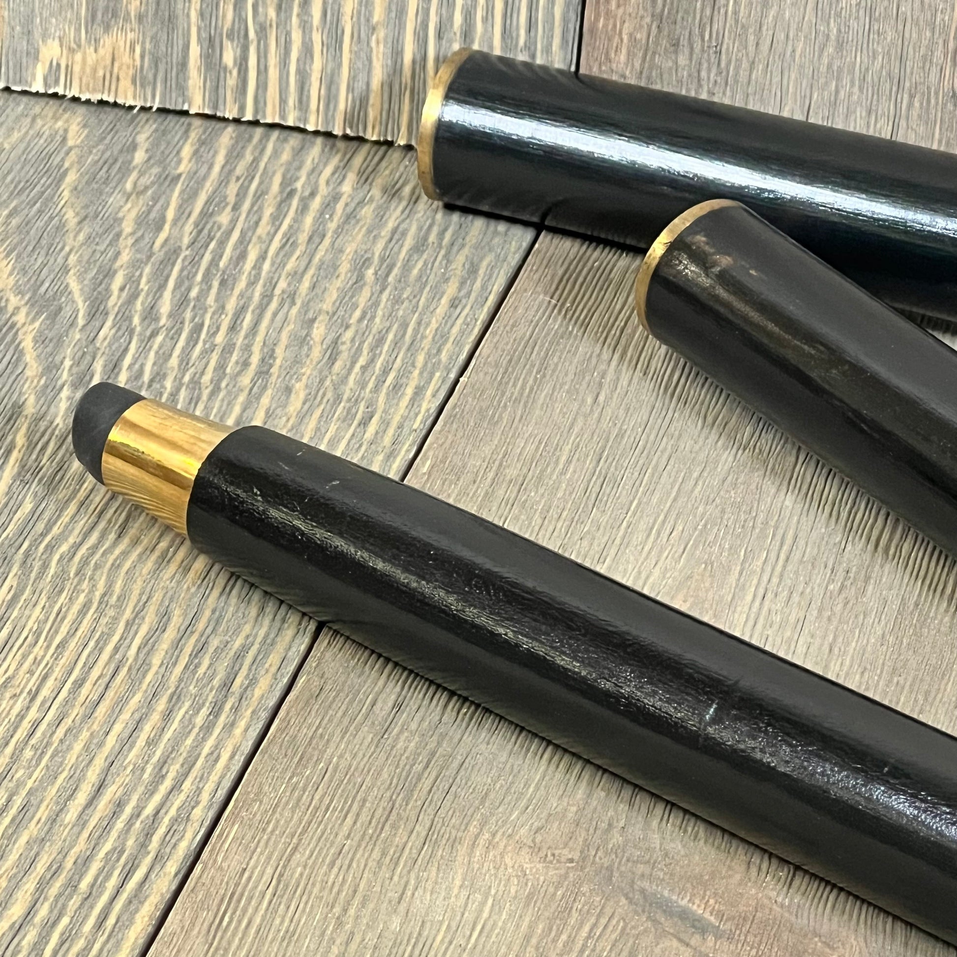 Foldable wooden walking stick with brass accents, Victorian-style design, ideal vintage gift for men and women.