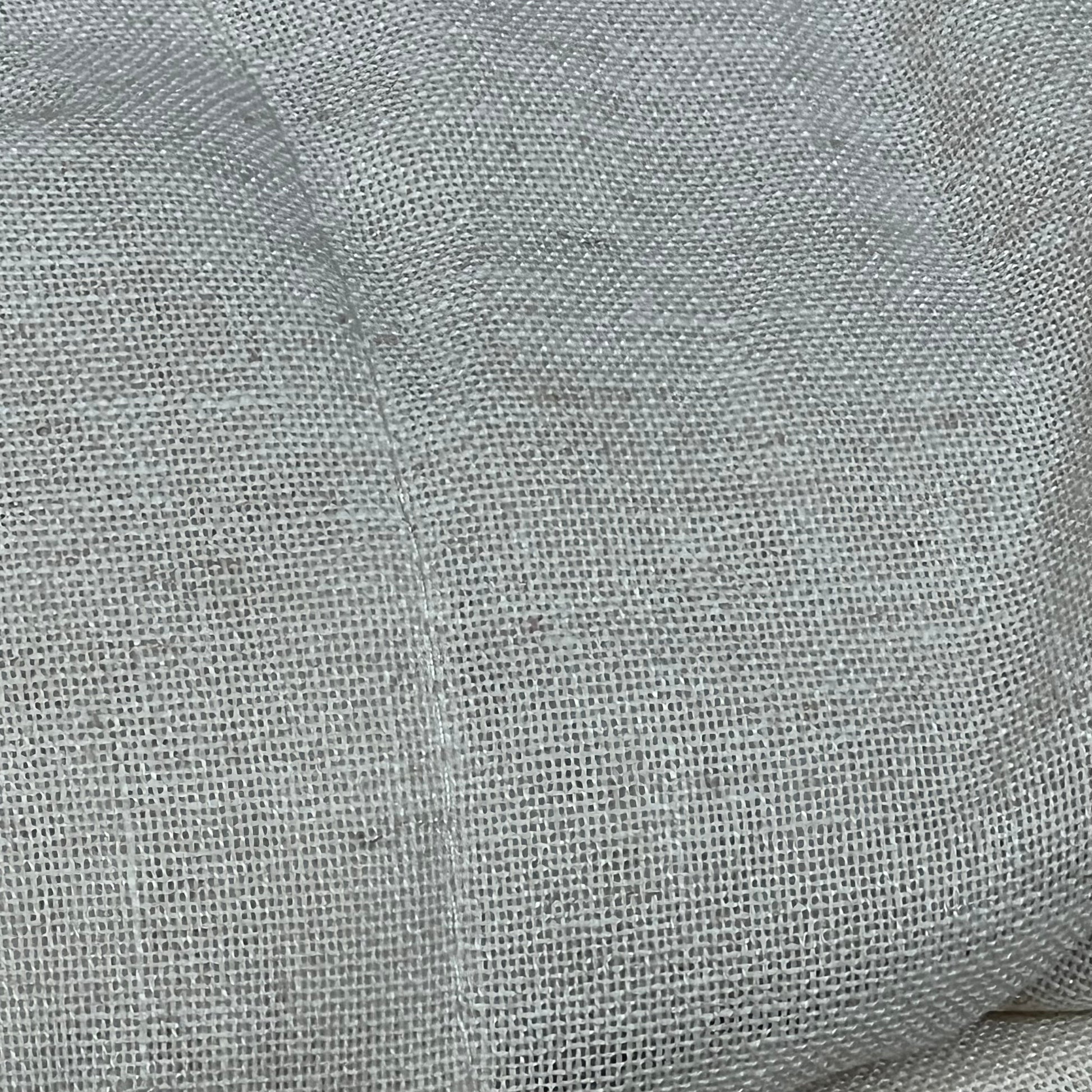 Cream linen texture of XTMYI 94-inch sheer drapes, showcasing delicate weave and light-filtering quality.