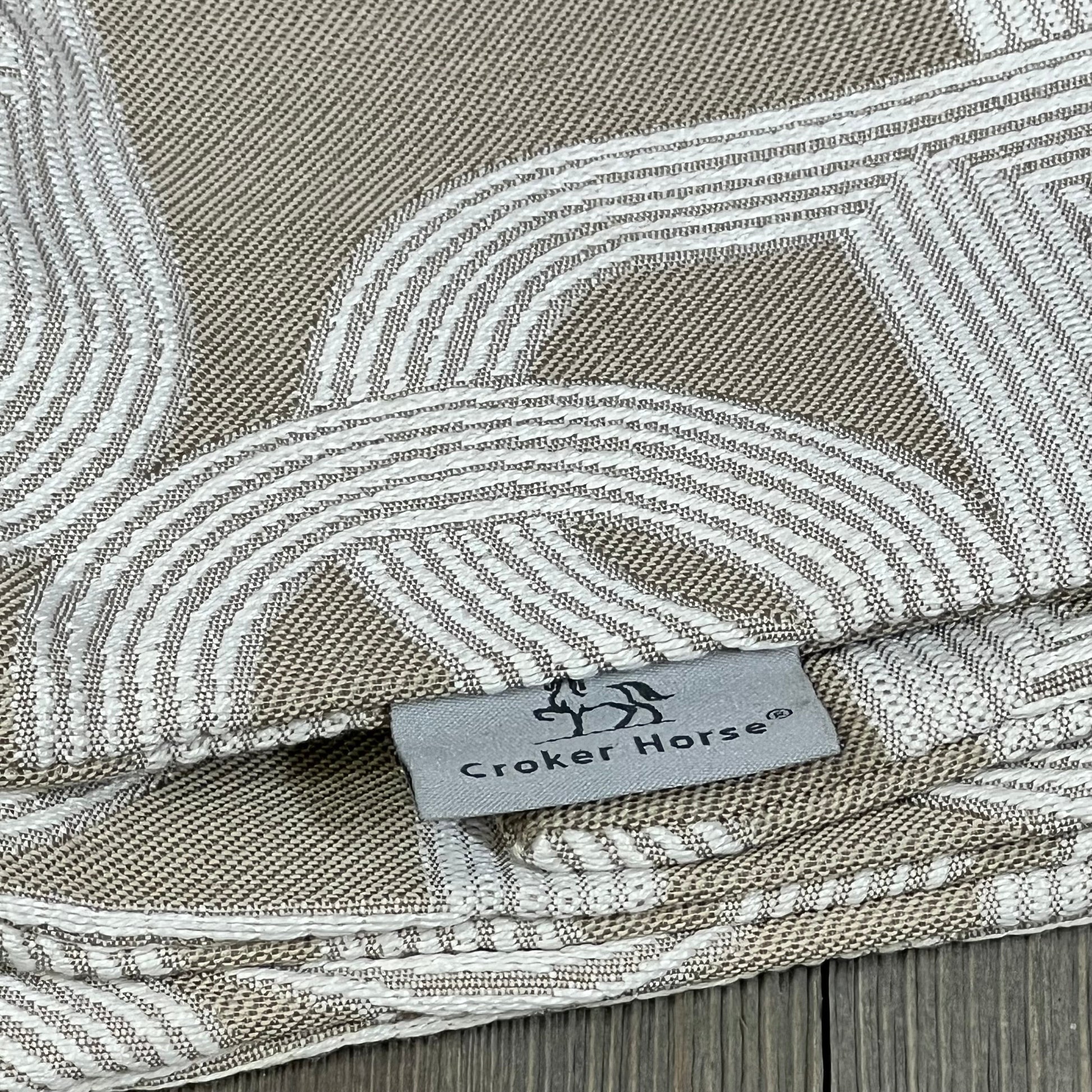 Luxury Croker Horse pillow cover with pig nose pattern and chenille jacquard embroidery, perfect for modern decor.