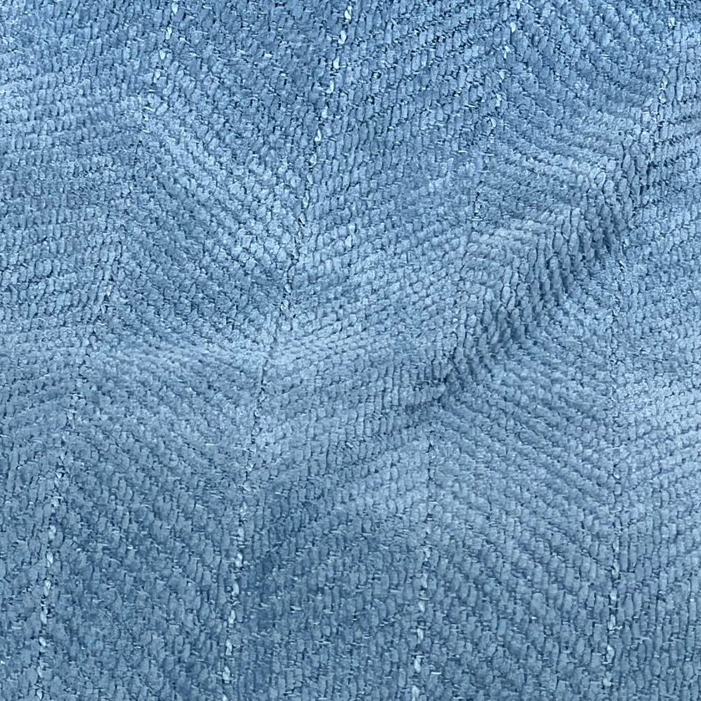 Dusty blue chenille texture of MIULEE 18x18 inch decorative pillow cover, perfect for luxurious home decor.