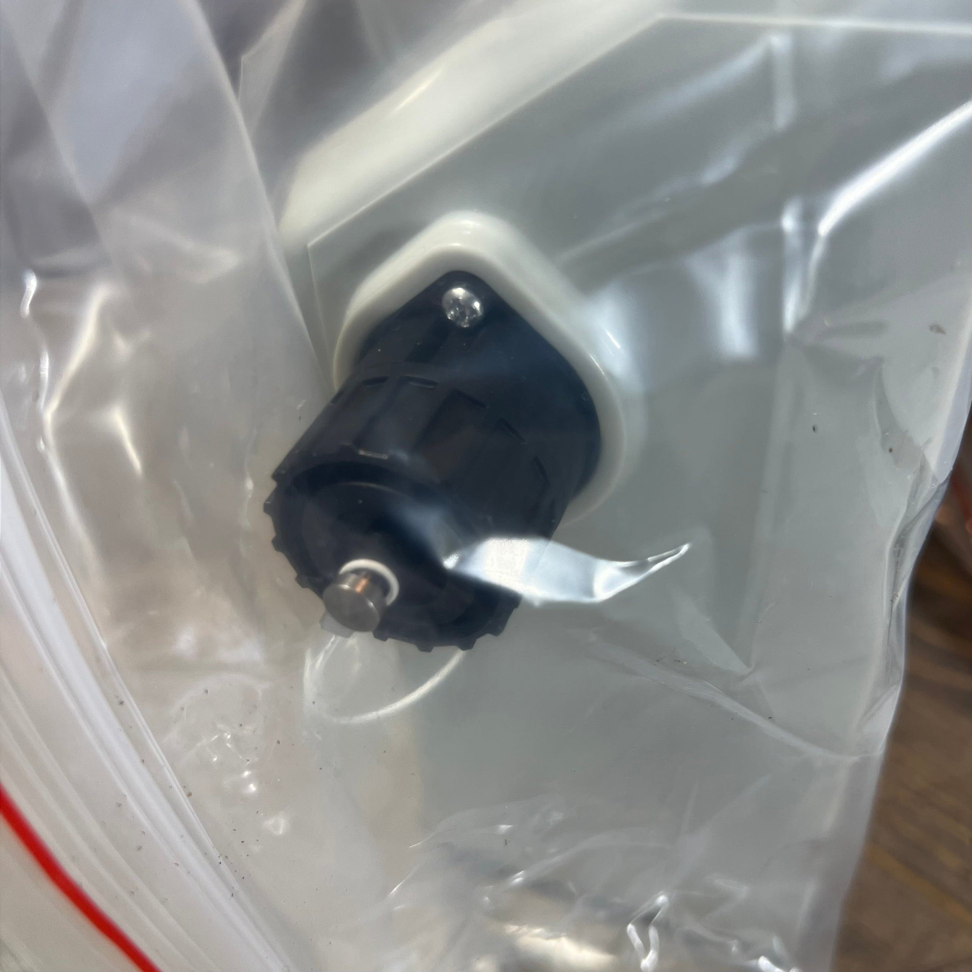 Close-up of power connector on the Basic Power Supply Replacement for Dolphin Diagnostic and related models.