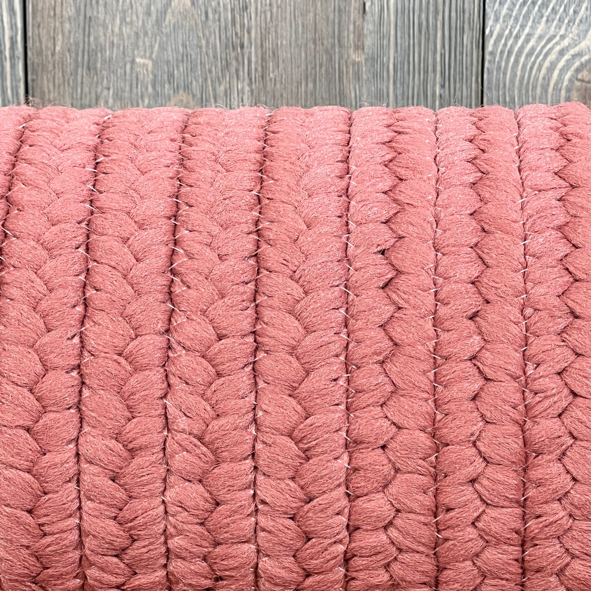 Rusted red braided texture of Colonial Mills reversible runner rug, perfect for high-traffic areas and handcrafted in the USA.