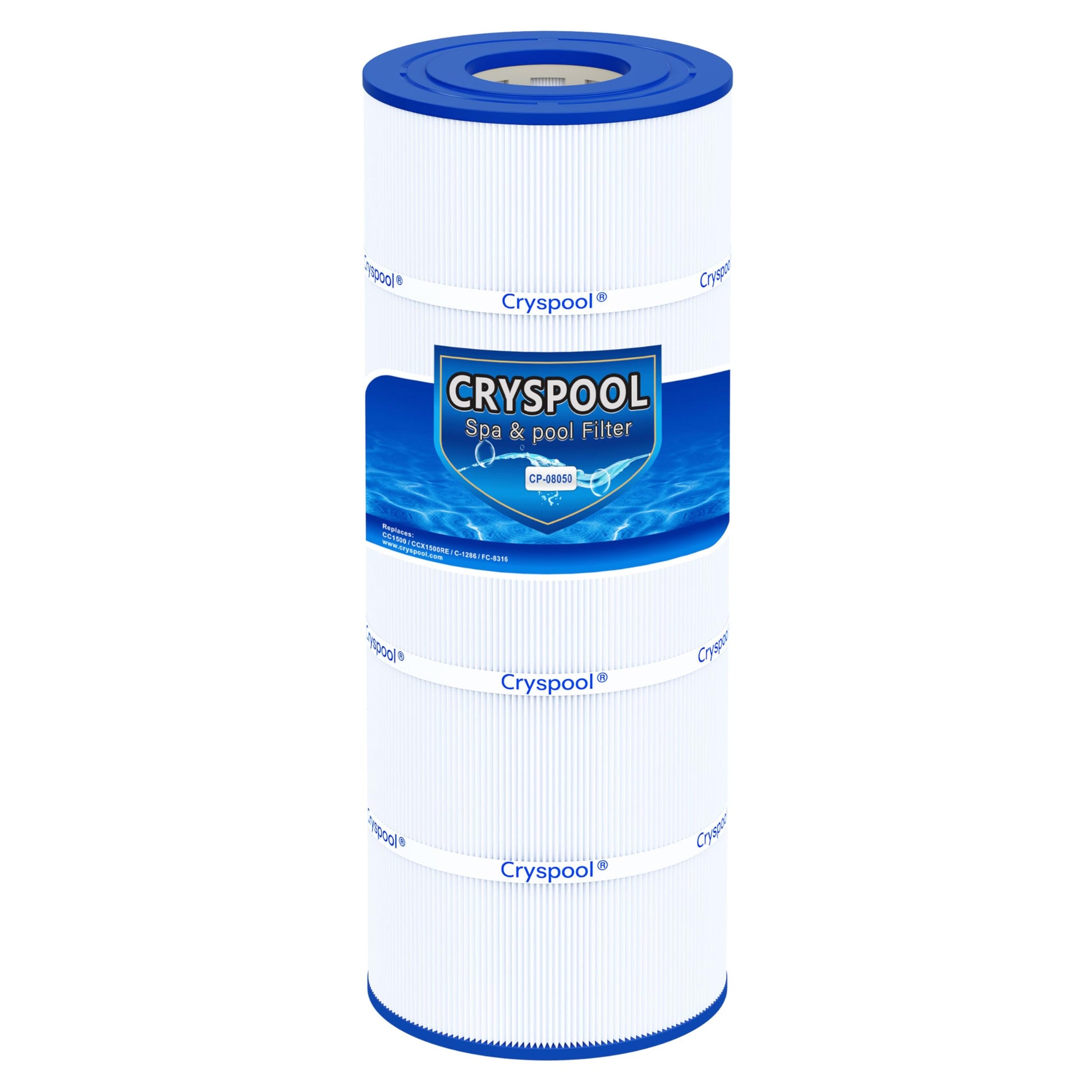 Cryspool 08050 pool filter cartridge, compatible with Hayward CCX1500RE, 150 sq ft, efficient water filtration.