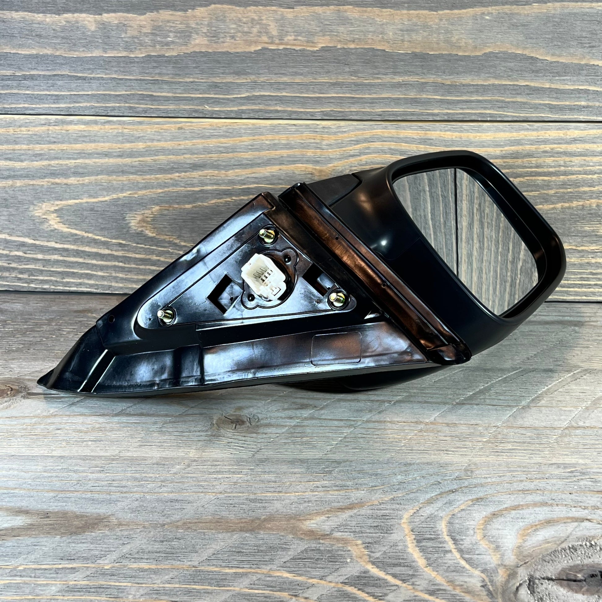 Driver side power door mirror for 2003-2007 Honda Accord Coupe, gloss finish, uninstalled view.