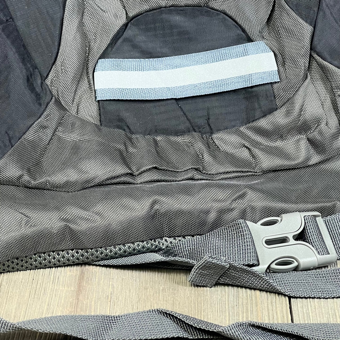 Durable buckle detail of Sunhiker cycling hiking backpack, showcasing water-resistant fabric and lightweight design.