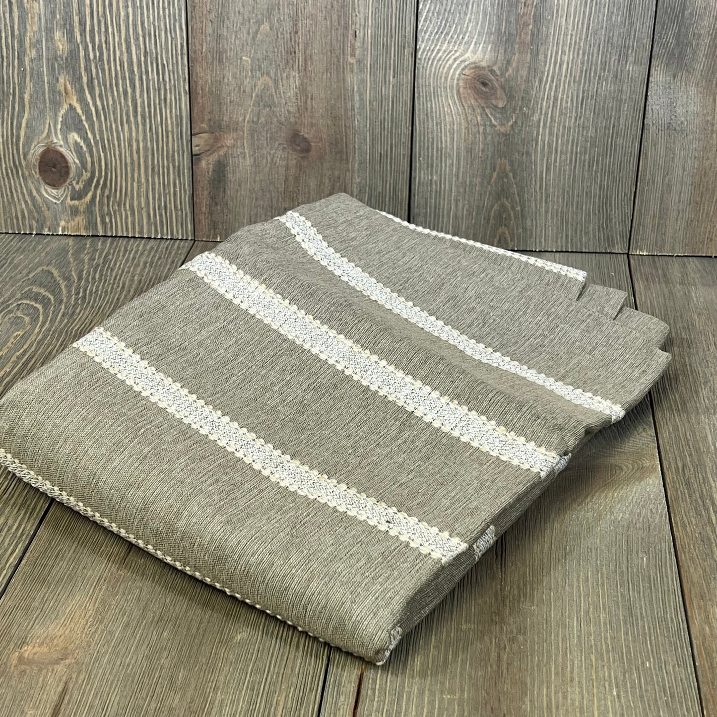 Tan stripe decorative pillow cover, 24x24 inches, perfect for enhancing your living room decor with elegance and style.