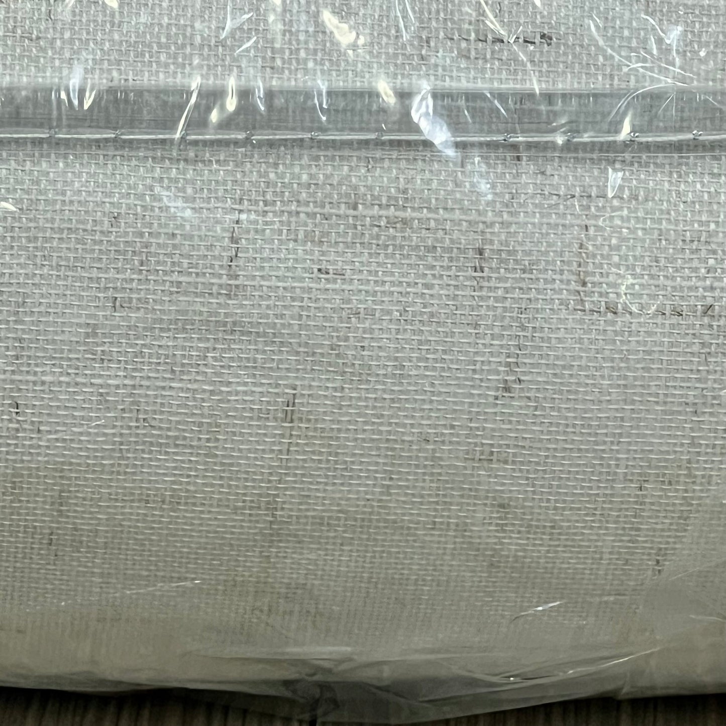 Cream linen blackout curtains close-up showing texture and weave, ideal for room darkening and thermal insulation.