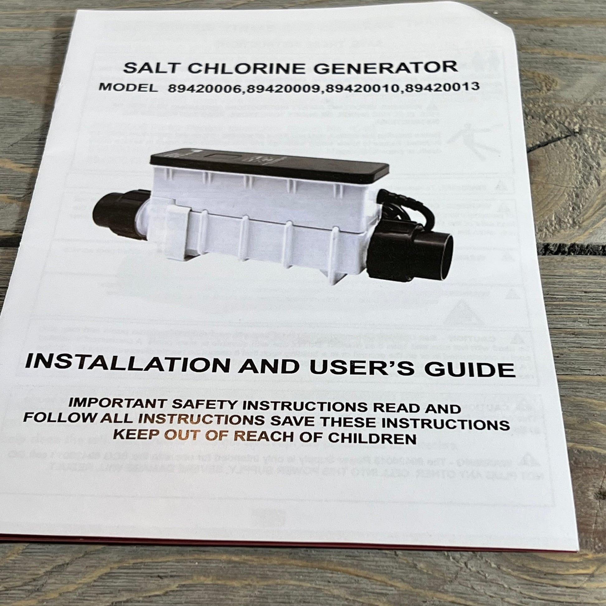 Installation guide for Autoverve IC15 Pool Salt Cell Chlorine Generator, compatible with Pentair Intellichlor IC 15.