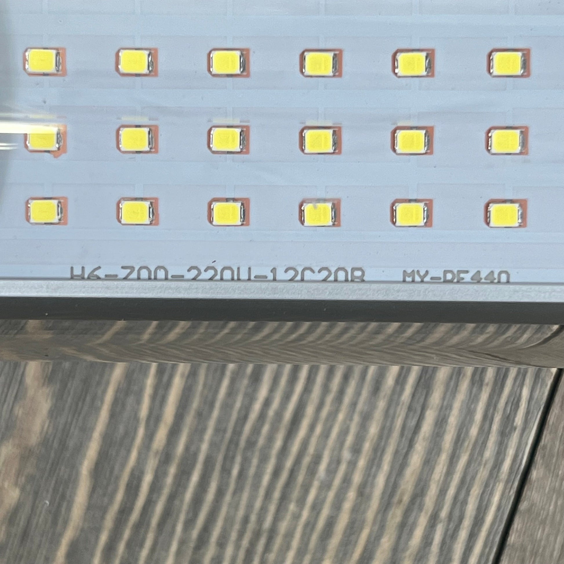 Close-up of LED array on 25W IP66 explosion-proof machine light, ideal for CNC industrial lighting, 110V to 220V.