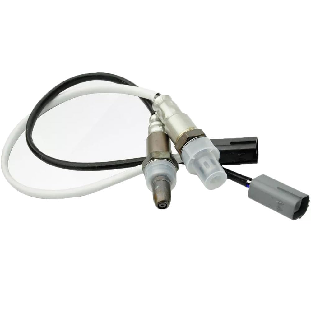 Upstream and downstream oxygen sensors for Nissan Rogue 2.5L L4 and Infiniti models, featuring robust connectors and wiring.