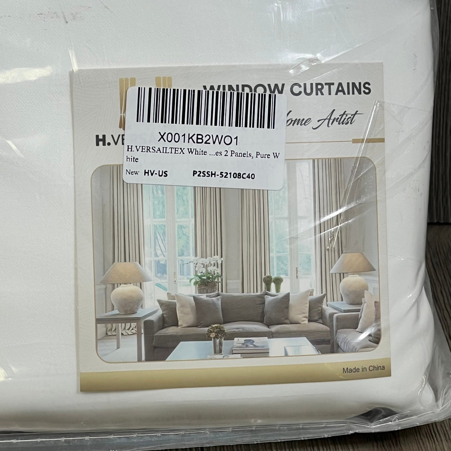 H.VERSAILTEX white thermal curtains, 108-inch long, perfect for bedroom and living room window treatments.