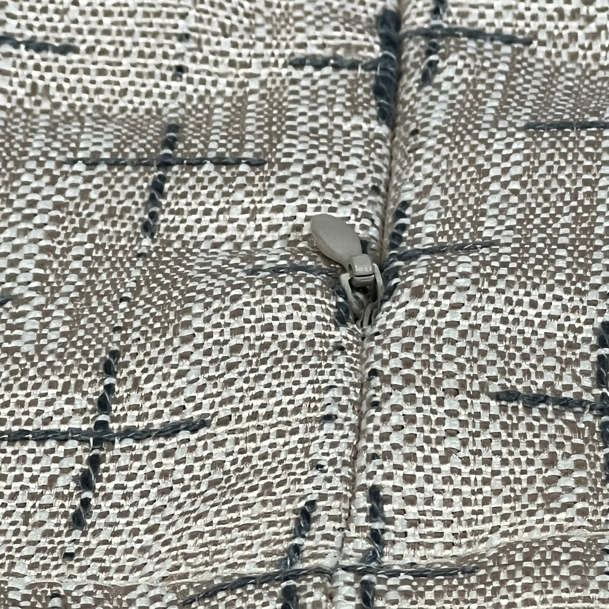 Close-up of ZWJD pillow cover texture, showcasing the stylish flange edge and soft polyester fabric with zipper detail.
