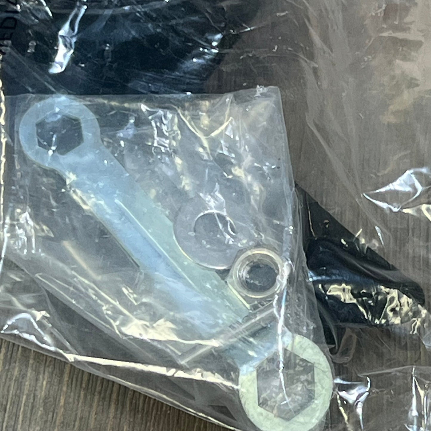 Packaging of BCOO propeller mounting accessories for 55lb to 86lb electric trolling motors, includes wrench and nuts.