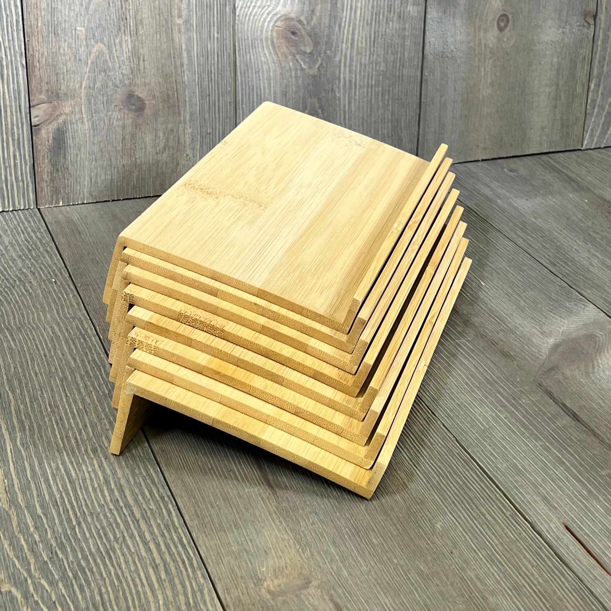 Stackable bamboo spice rack for drawer organization, showcasing 8-tier design for efficient spice storage in kitchen drawers.