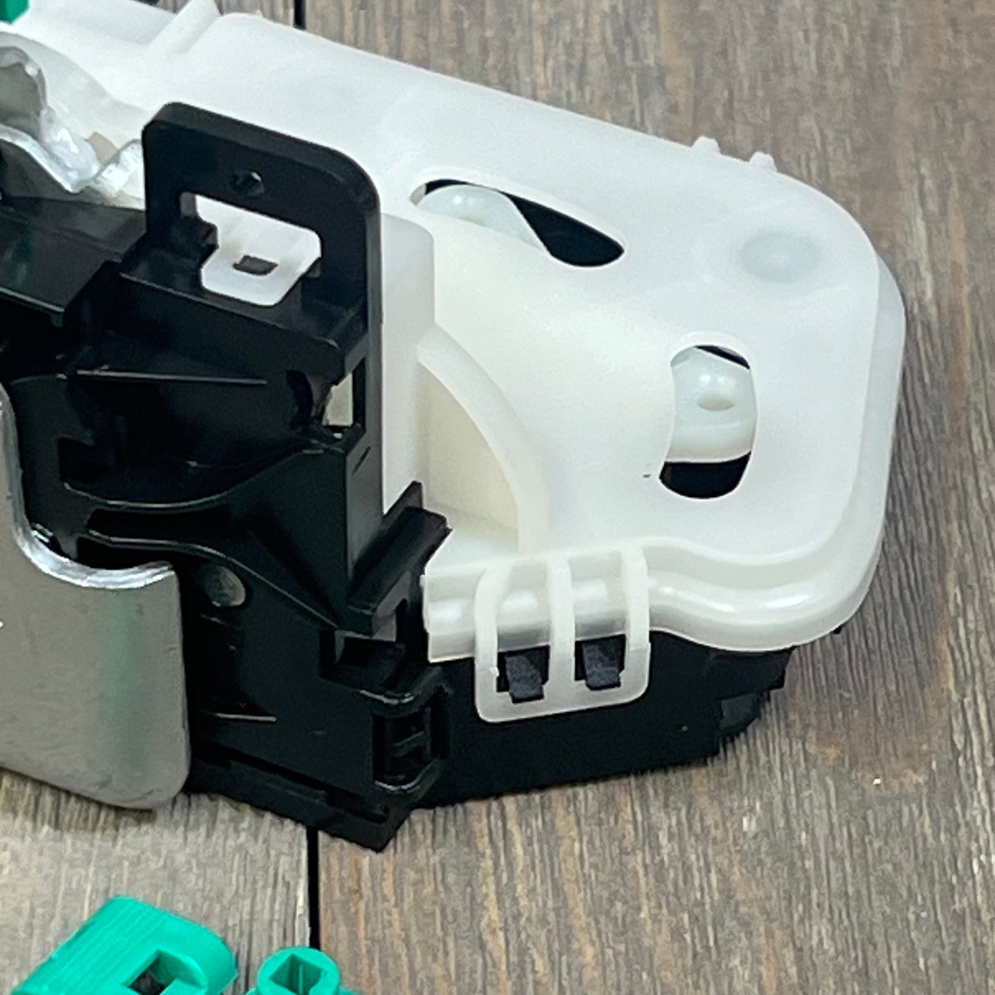 Rear passenger side door lock actuator latch for Ford F150, Explorer, Edge, and more, featuring durable design.
