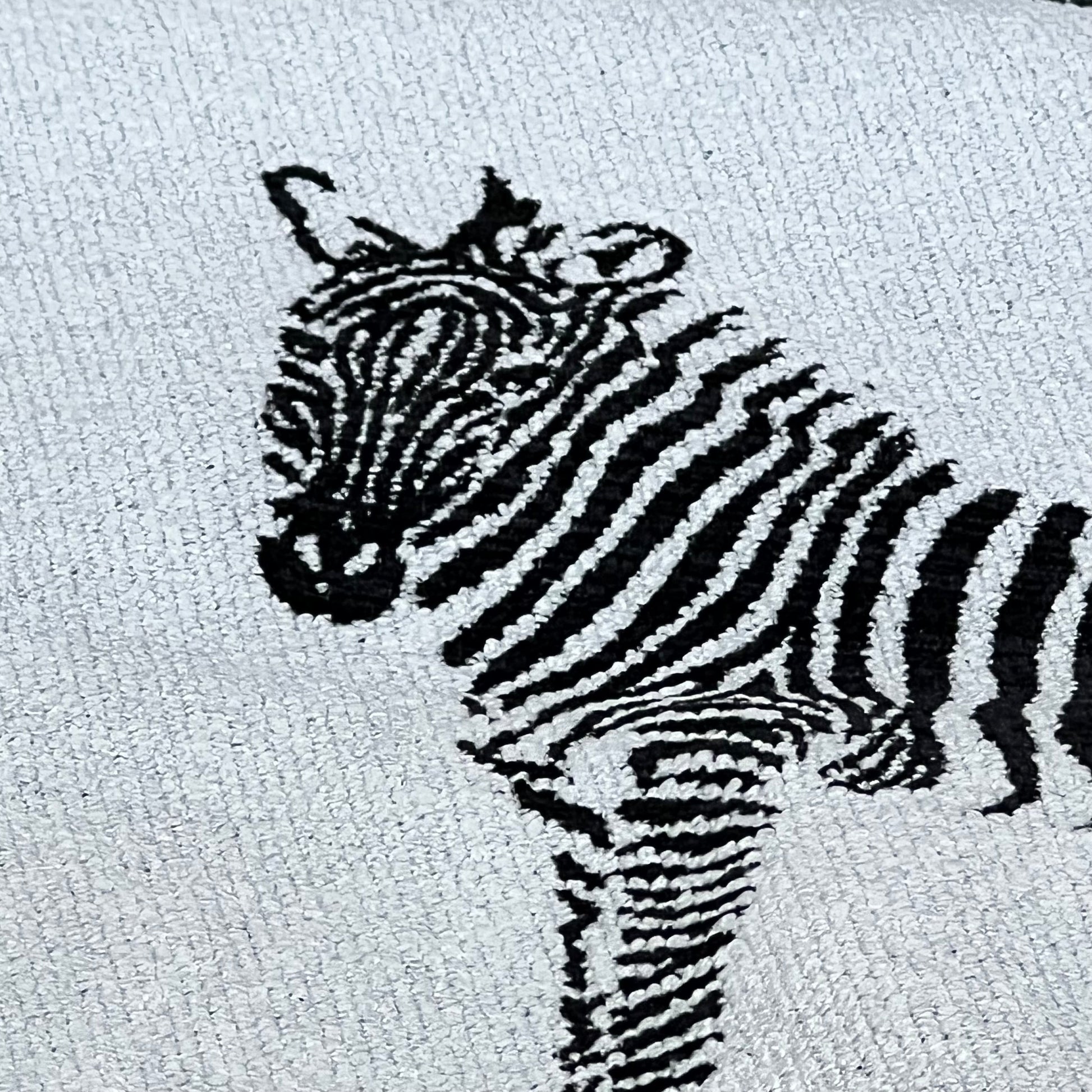 Jungle Zebra pattern on luxury Croker Horse throw pillow cover, 18x18 inches, perfect for modern living room decor.