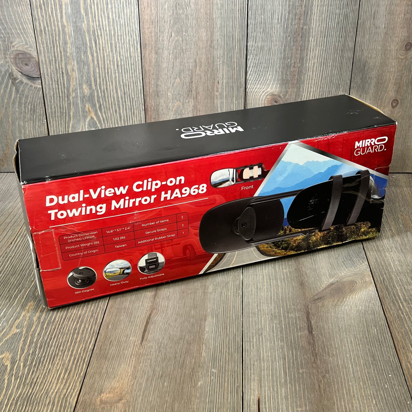 MirroGuard Universal Clip-On Towing Mirrors for Pickups and RVs