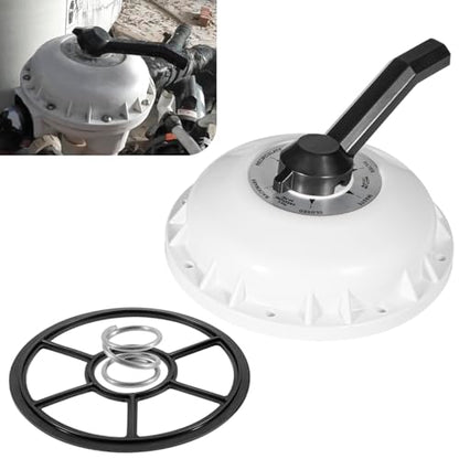 Alt text: Deecaray valve top assembly, diverter seal, and compression spring for 2-inch HiFlow valves, with installation exam