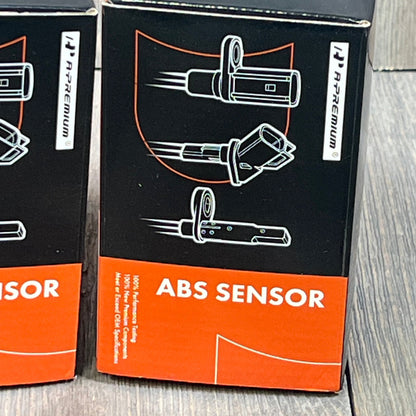 A-Premium ABS Wheel Speed Sensor packaging for Mercedes-Benz C300 and GLK350, showcasing product illustrations.