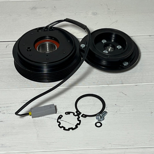 AC Compressor Clutch Set for Mazda 3 2010-2013, shown with components on white surface.