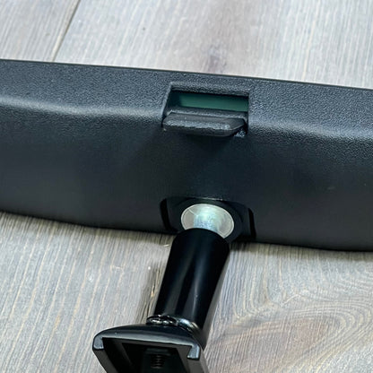 Interior rearview mirror for Mazda 3, CX-3, CX-5, MX-5, OEM KD53-69-220B, close-up view of mount and back.