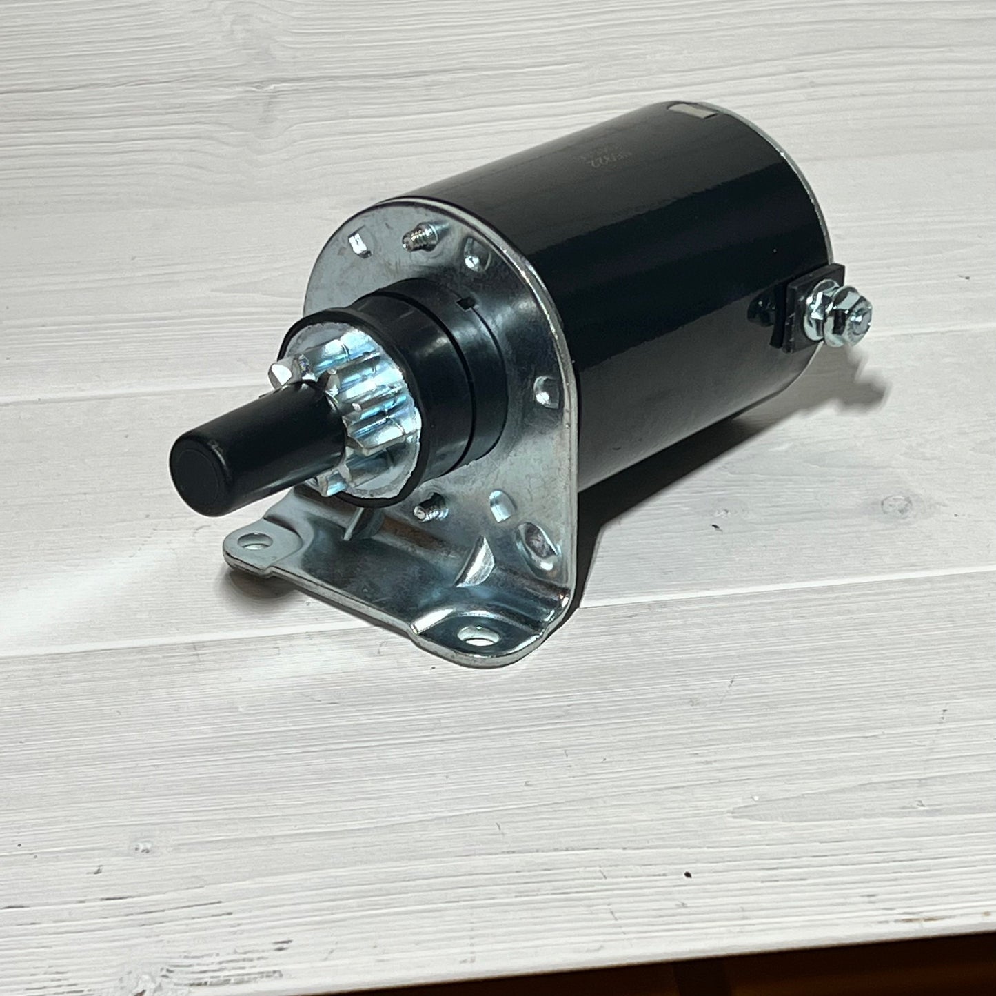Starter replacement for Kawasaki engines FH381V-FH770D, compatible with John Deere X300-X304, sleek black and silver design.