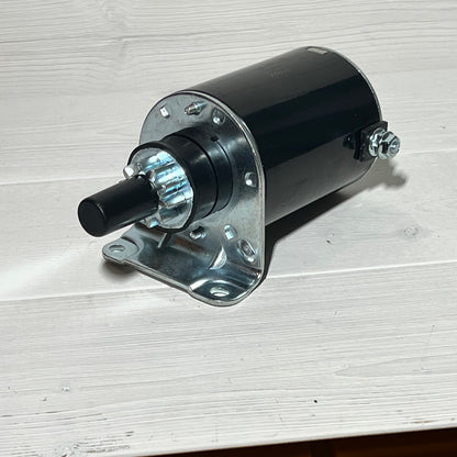 Starter replacement for Kawasaki engines FH381V-FH770D, compatible with John Deere X300-X304, sleek black and silver design.