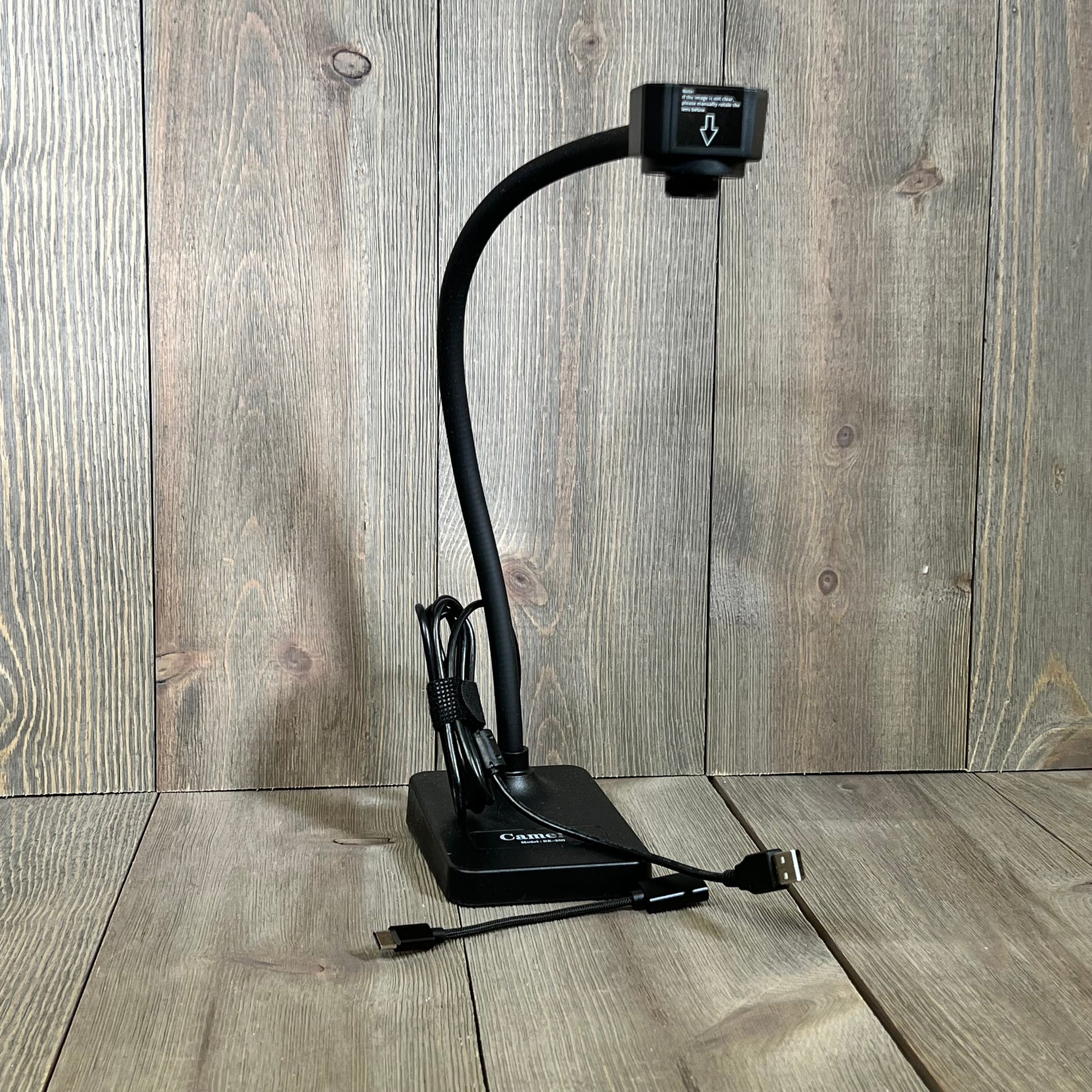 USB Document Camera for teachers, featuring a flexible neck, ideal for remote teaching and web conferencing.