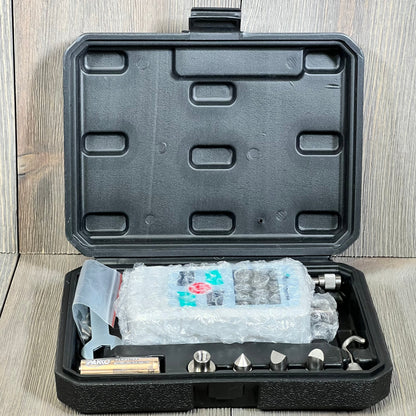Portable Mxmoonfree 500N Digital Force Gauge in protective storage case, ideal for mechanical physics labs.