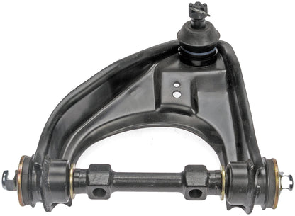 Front driver side upper control arm with ball joint for Dodge and Mitsubishi models. Durable and reliable suspension part.