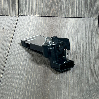 Mass Air Flow Sensor MAF compatible with Cadillac and Chevy vehicles, showcasing connector and sensor details.