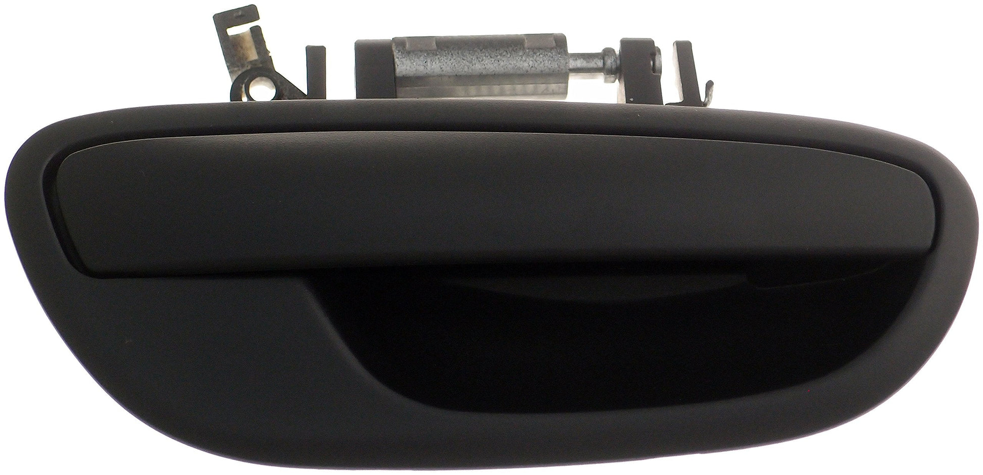 Textured black exterior door handle for Subaru, front passenger side, model 1047278253-Dorman 82682, durable and sleek design.