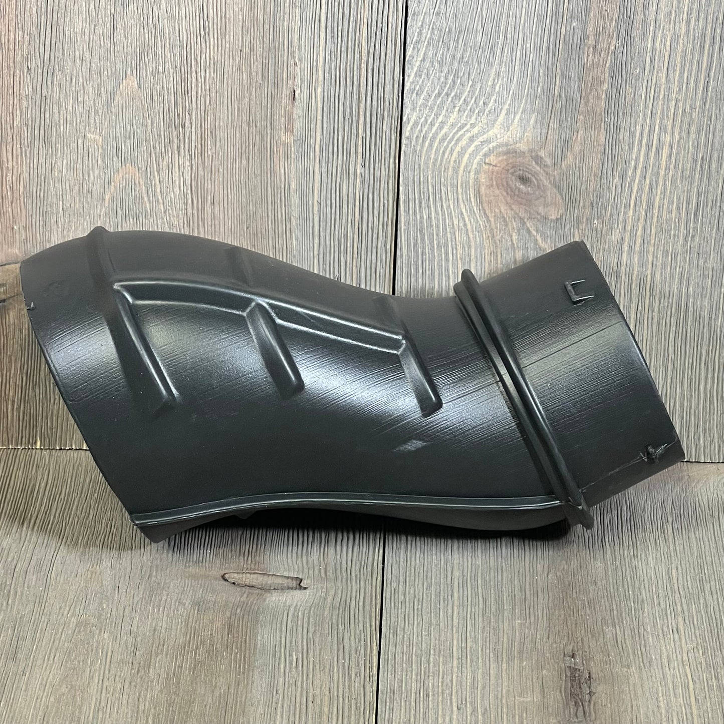 Black KUAFU air cleaner duct tube for 2015-2022 Dodge Challenger Hellcat SRT, durable plastic design.