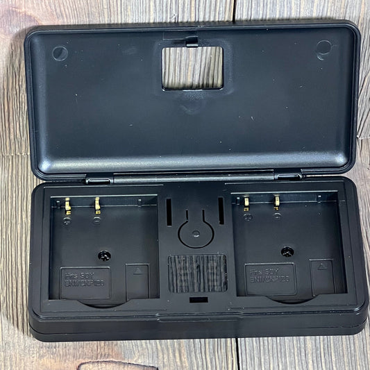 Dual battery charger case for NP-BN1, compatible with Sony DSC-WX500, WX530, WX100, and more. Durable and portable design.