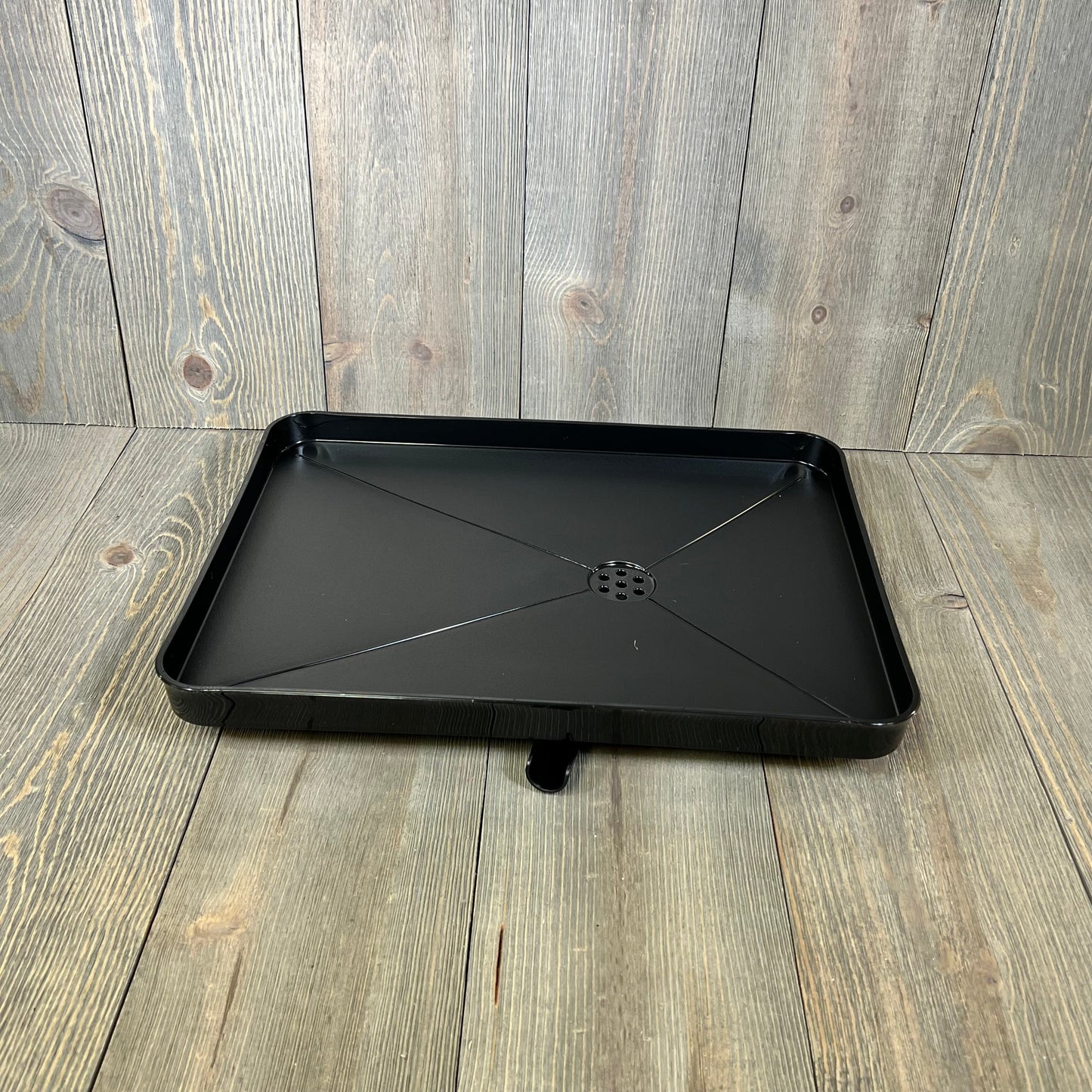 Black drainboard for Kitsure Dish Drying Rack, designed to catch water and keep kitchen counters dry and clean.