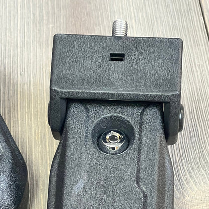 Black OEM hood latch for Jeep Wrangler JL JLU Gladiator JT, featuring a locking mechanism with key, close-up view.