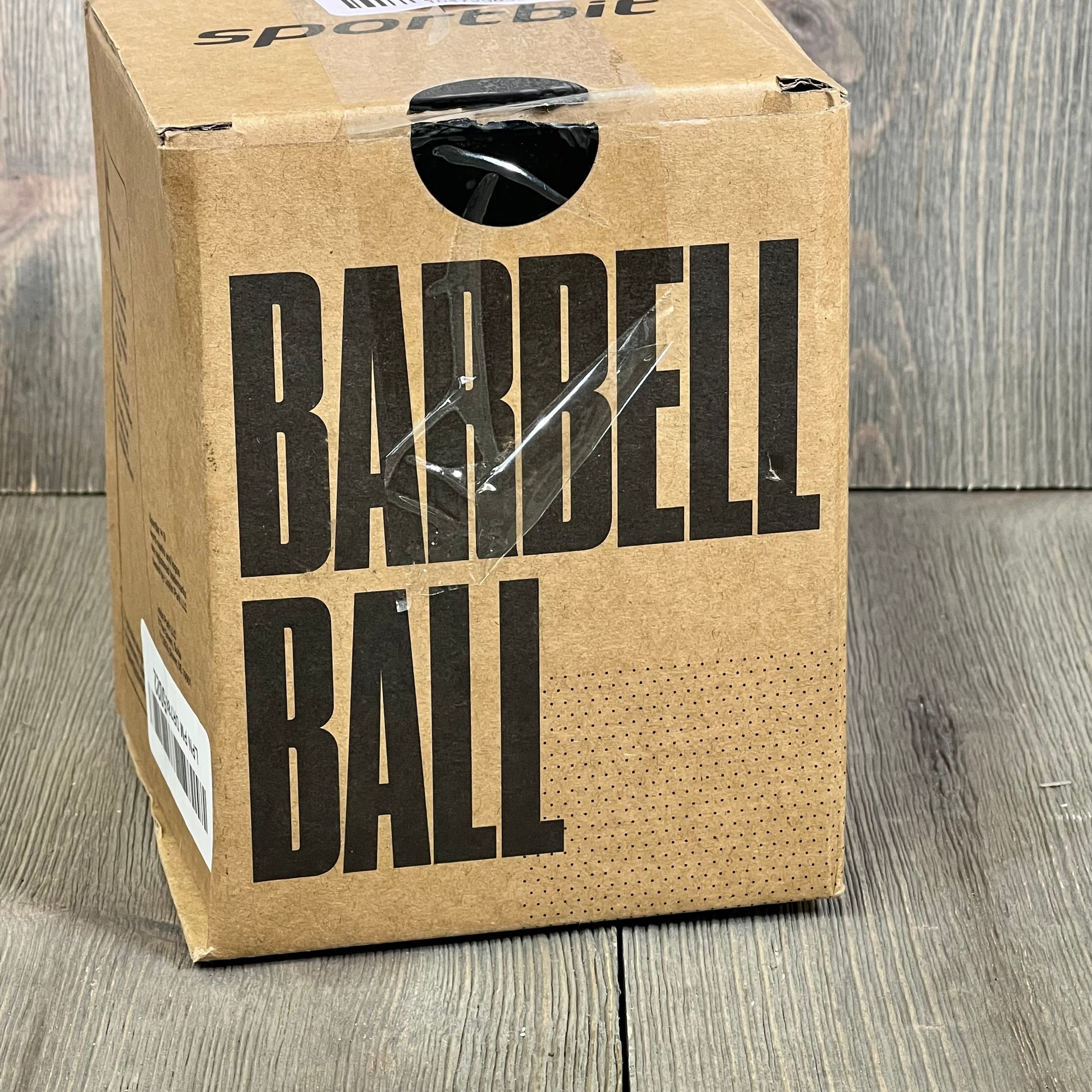 Sportbit packaging box for black landmine attachment, designed for 2” Olympic bars and 360° rotation. Ideal for strength workouts.