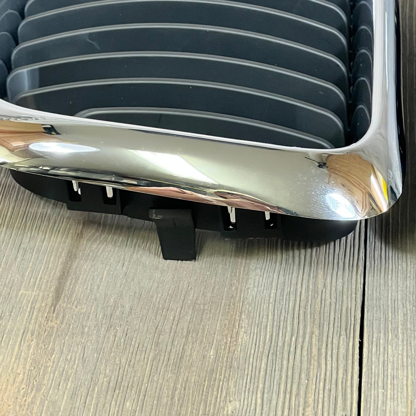 BMW 3 Series E36 kidney grille in black chrome finish, compatible with 1997-1999 models.
