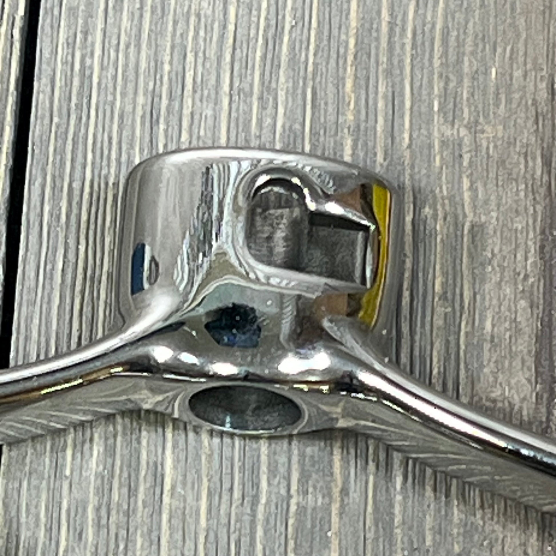 Stainless steel flat beater close-up, designed for KitchenAid mixers, perfect for 4.5-5 QT bowls, shiny and durable.