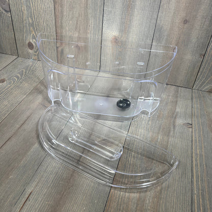 Clear water reservoir replacement for Keurig K-Duo Essentials, shown on a wooden surface, highlighting tank design.